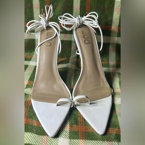 EGO Women's White Pointed Toe Strappy Stiletto Heels UK9 US11